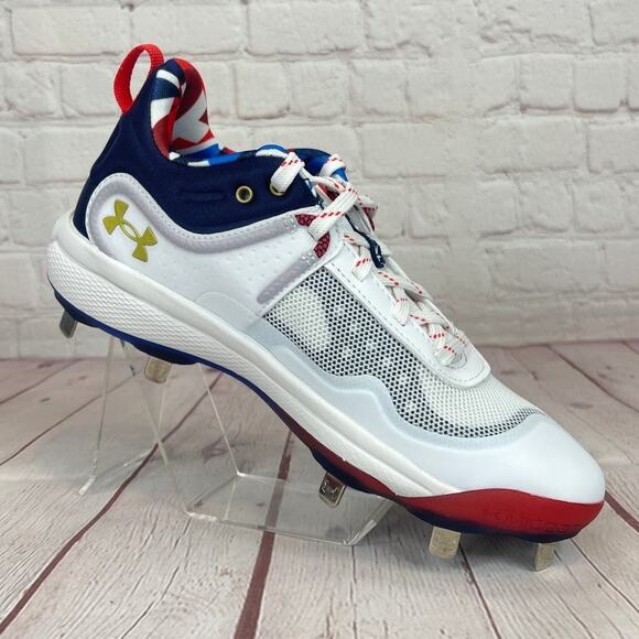 Under Armour Glyde MT 'USA' Softball Metal Cleats Women's Size 6 (3026010 100) - Picture 2 of 10